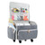 XL DOME TOP SEWING TOTE HEATHER GREY