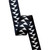 WEBBING NYLON 2"12yd FLYING GEESE BLACK WHITE