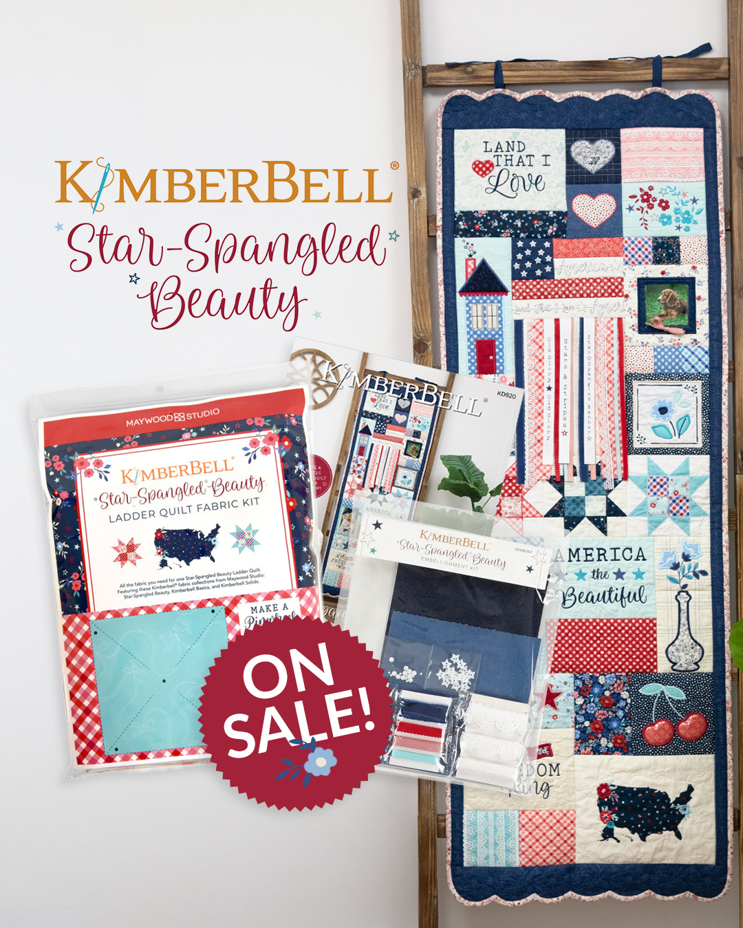 Shop the Kimberbell Star-Spangled Beauty Ladder Quilt Project