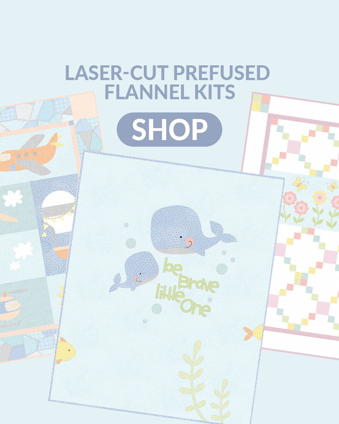 Laser-cut Prefused Flannel Kits