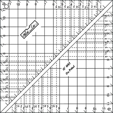 Half-Square Triangle On Point Ruler | EE Schenck Company