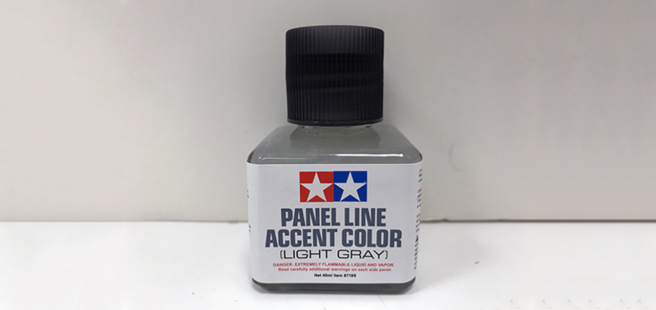 Tamiya - 87189 - Light Gray Panel Line Accent Color (40ml) - G and G Model  Shop