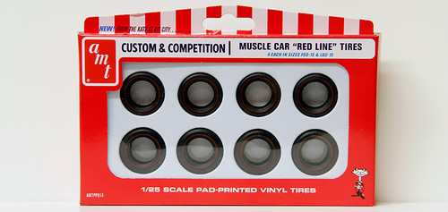 AMT - PP013 - Muscle Car 'Red Line' Tires (4 each in sizes F60-15 & L60-15)