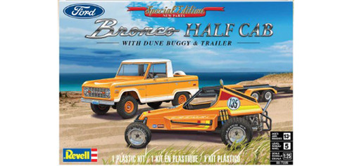 RMX - 7228 - Bronco Half Cab Truck w/ Dune Buggy & Trailer