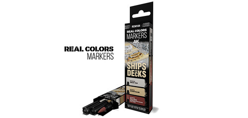 AK-RCM104 - Ships and Decks (Deck Tan, Wood Base, Rotbraun Red Brown)