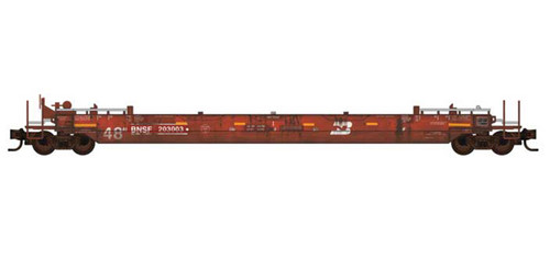 MicroTrains - 13544021 - 70' Husky Stack Well (Weathered) - BNSF