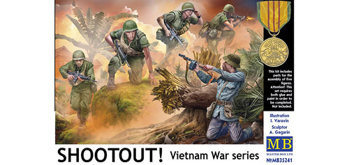 MTB - 35241 - Vietnam War Shootout US Army Soldiers (4) & Vietnamese Soldier