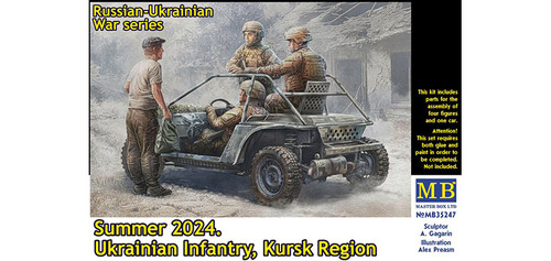 MTB - 35247 - Russian-Ukrainian War: Ukrainian Infantry (3), Civilian & Buggy Monogoose Vehicle