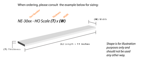 NE - 3005 - HO Scale 1" x 8"