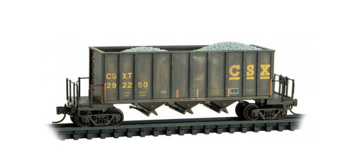 MicroTrains - 12552071 - 43' Rapid Discharge Hopper (Weathered) - CSX