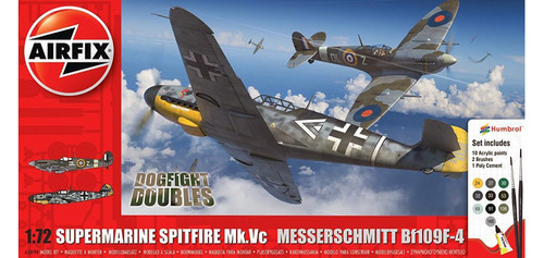 ARX - 50194 - Spitfire Mk Vc & Bf109F4 Dogfight Doubles Gift Set w/paint & glue