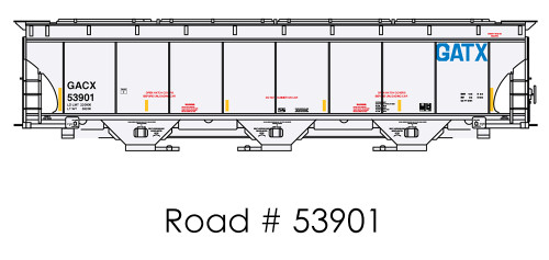 InterMountain - 0067264-01 - Trinity 5161 CF 3-Bay Covered Hopper - GACX