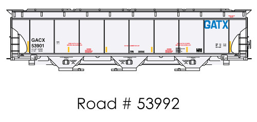 InterMountain - 0067264-02 - Trinity 5161 CF 3-Bay Covered Hopper - GACX