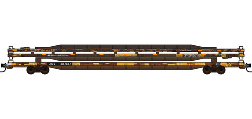 MicroTrains - 71144891 - 89' TOFC (Weathered) w/ Wrecked Load - TTX