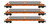 MicroTrains - 98302234 - MOW Orange Cement w/ Tie Load (3) - AMTRAK