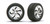 PGH - 1218 - Chrome Cyclones w/ Tires
