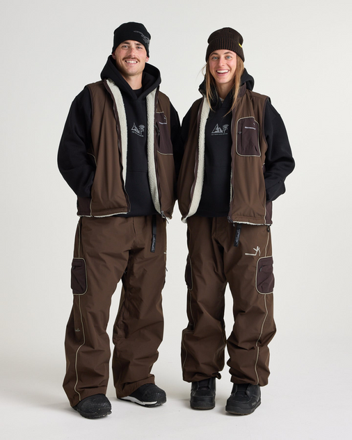 Yuki Threads Mobbin Reversible Vest - Chocolate
