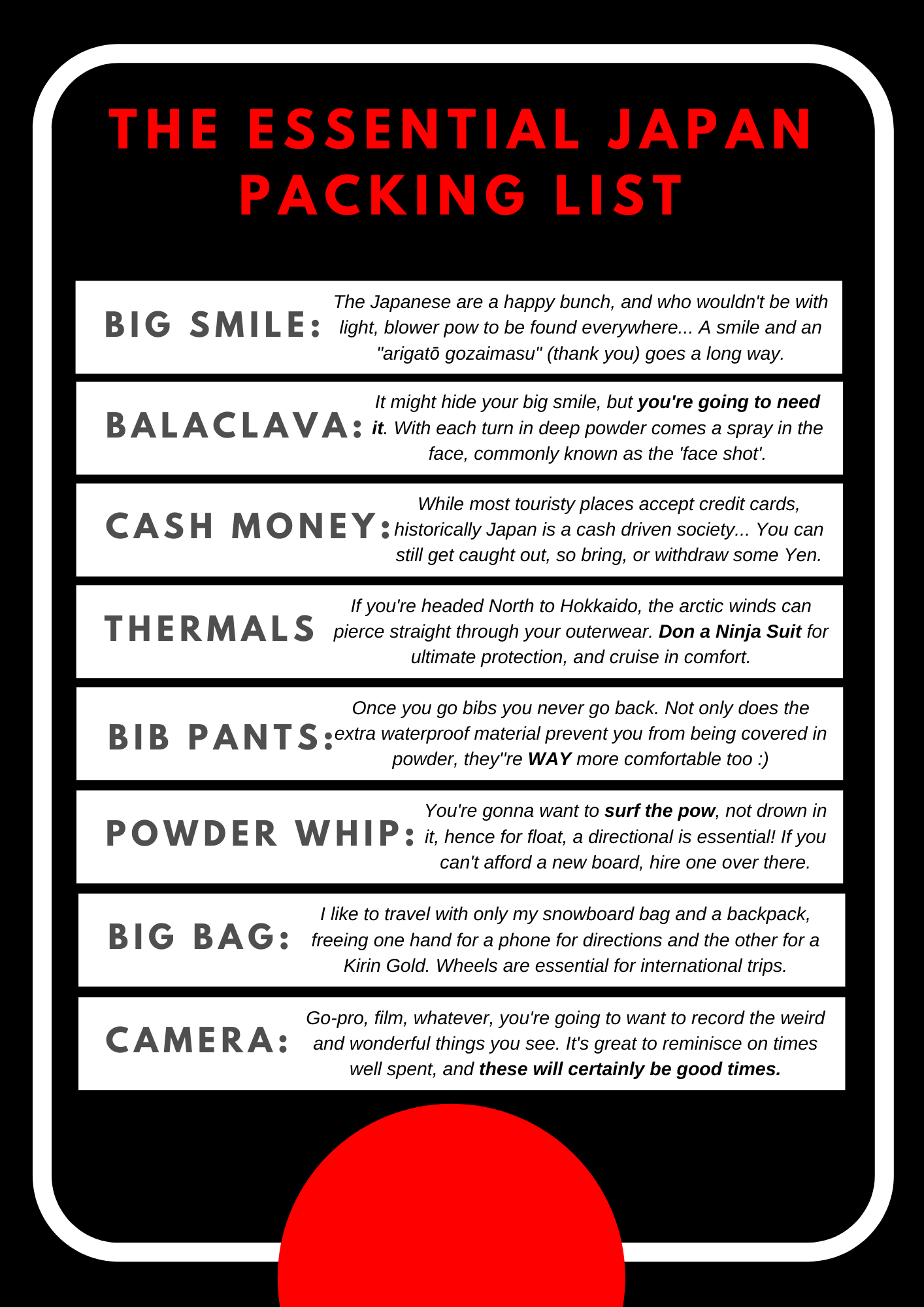 The Essential Japan Packing List The Mountain Garage