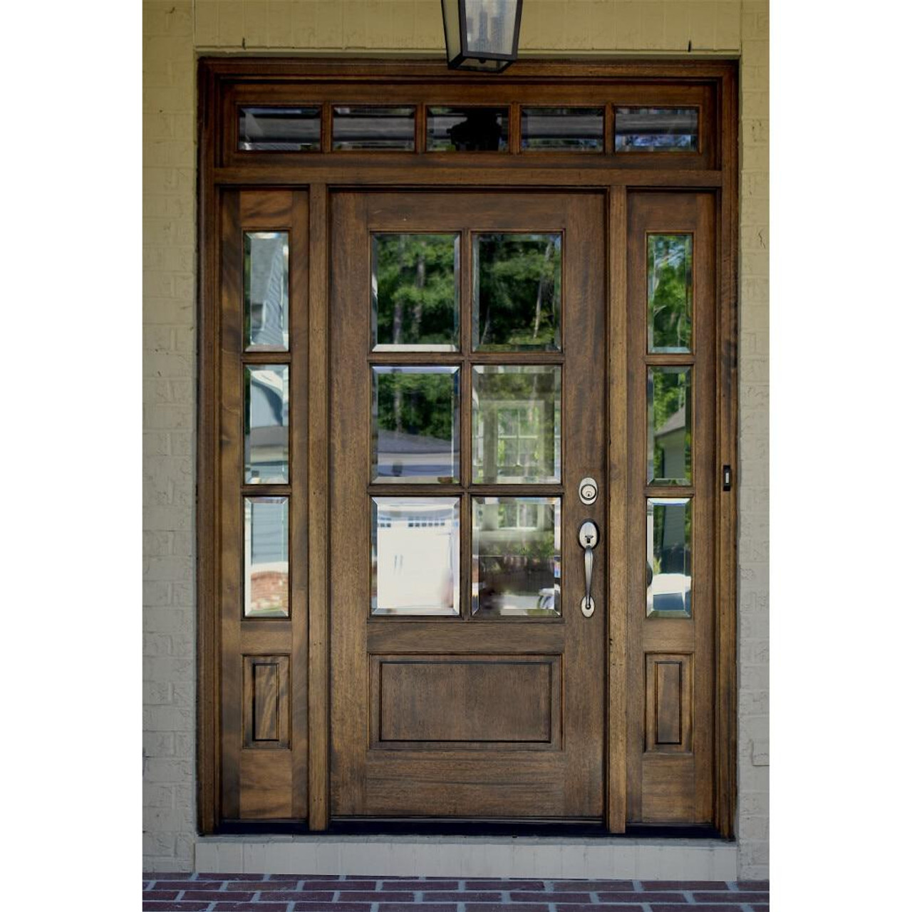 Stained Mahogany Prehung Front Entry Doors