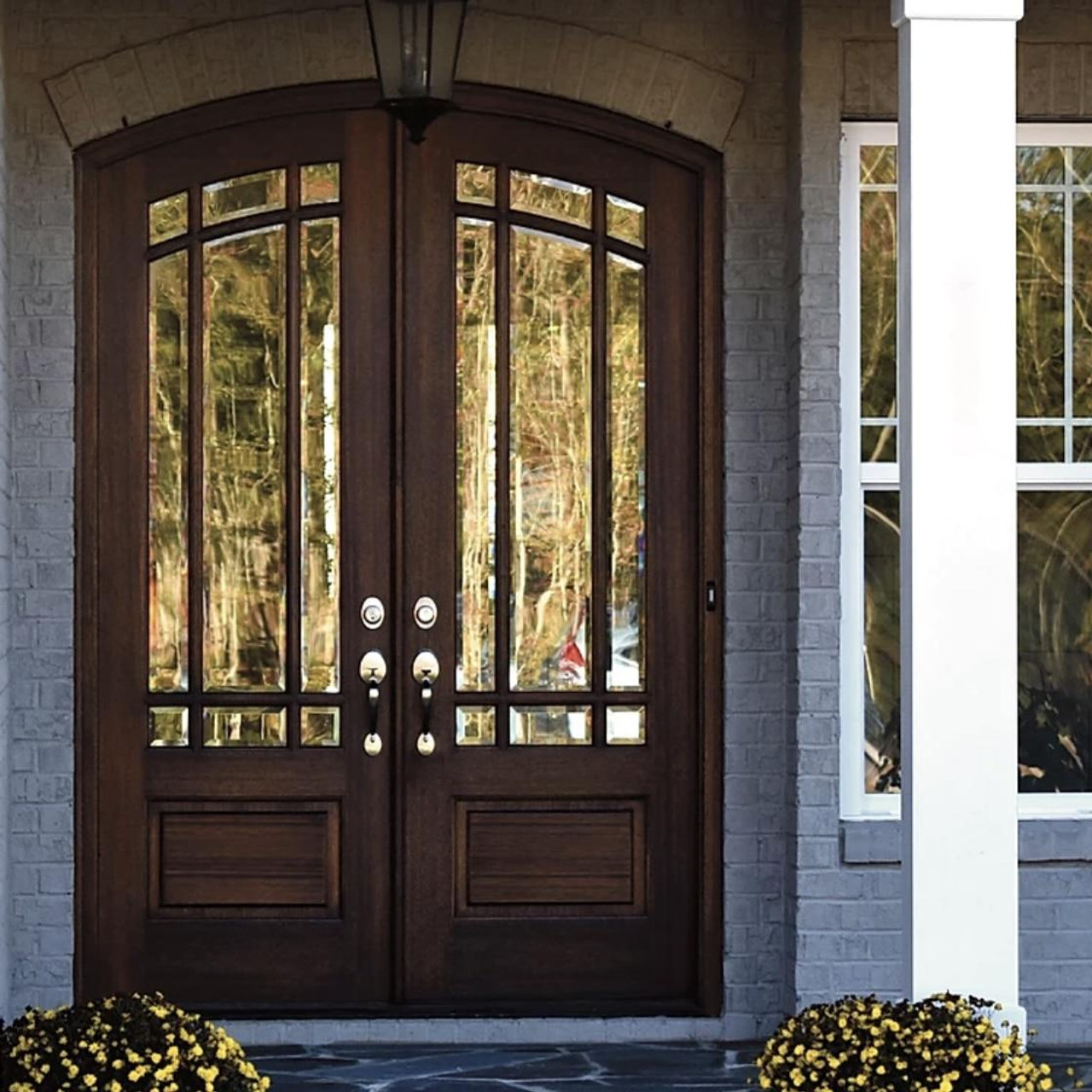 Miranda 9-Lite Prairie Wood Double Door