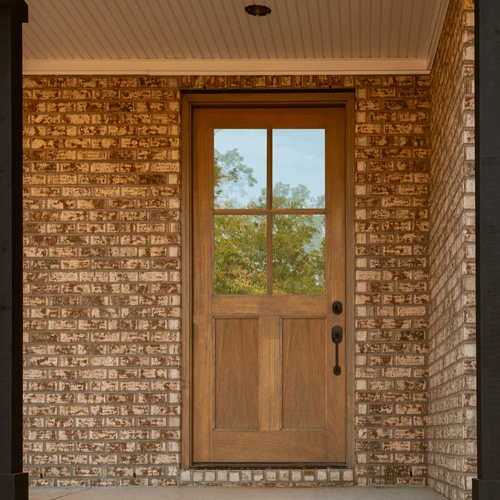 42 x 96 Mahogany 4 Lite Half Lite Single Front Door – Clear or
