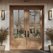 Stylish front entrance made of mahogany wood and with clear glass. Available at Grandentrydoors.com. Stylish front entrance made of mahogany wood and with clear glass. Available at Grandentrydoors.com.