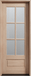Mahogany 6 Lite single entry door available with clear bevel or Flemish glass for a custom, high-end appearance. Available at GrandEntryDoors.com.