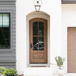 Grand Entry Doors Miranda 4 Lite Arch-Top Single Entry Door | Wood Type: African Mahogany | Pictured Finished / Stained. All wooden front doors are priced and delivered as unfinished / not stained pre-hung units. No finish options available for shipped units. Grand Entry Doors Miranda 4 Lite Arch-Top Single Entry Door | Wood Type: African Mahogany | Pictured Finished / Stained. All wooden front doors are priced and delivered as unfinished / not stained pre-hung units. No finish options available for shipped units.