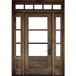 Grand Entry Doors Andalucia 3 Lite 1W3H True Divided Lite Entry Door with Sidelights and Transom | Wood Species: Mahogany | Pictured Finished / Stained.  All wooden front doors are priced and delivered as unfinished / not stained pre-hung units. No finish options available for shipped units. Grand Entry Doors Andalucia 3 Lite 1W3H True Divided Lite Entry Door with Sidelights and Transom | Wood Species: Mahogany | Pictured Finished / Stained.  All wooden front doors are priced and delivered as unfinished / not stained pre-hung units. No finish options available for shipped units.