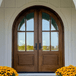 Grand Entry Doors 4-Lite True Divided Lite Half-Round Double Entry Door | Wood Species: Mahogany, Glass (as pictured): Clear Bevel | Pictured Finished / Stained. All wooden front doors are priced and delivered as unfinished / not stained pre-hung units.
Photo Credit: @graceoviatt Grand Entry Doors 4-Lite True Divided Lite Half-Round Double Entry Door | Wood Species: Mahogany, Glass (as pictured): Clear Bevel | Pictured Finished / Stained. All wooden front doors are priced and delivered as unfinished / not stained pre-hung units.
Photo Credit: @graceoviatt