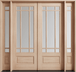 Grand Entry Doors Andalucia 9-Lite True Divided Lite Double Entry Door with Sidelights Grand Entry Doors Andalucia 9-Lite True Divided Lite Double Entry Door with Sidelights