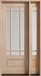 Mahogany 9 Lite prairie style single front entry door with sidelight featuring clear bevel glass for classic charm and natural illumination. Available at GrandEntryDoors.com.