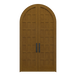 Coastal impact rated radius top double door with full grid panel construction
