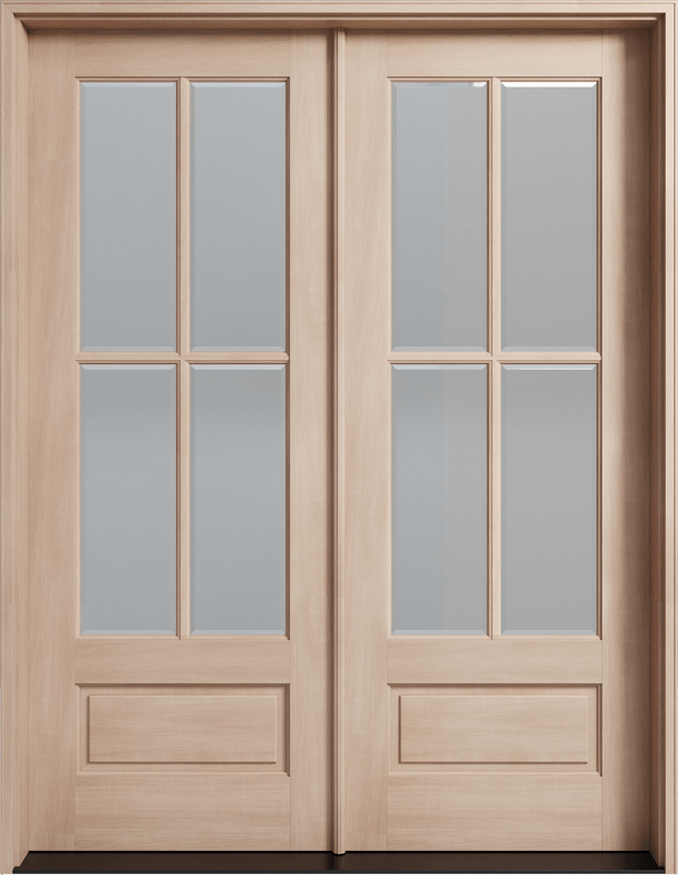 Mahogany double front door with 4 Lite True Divided Lite design and insulated glass. Available at GrandEntryDoors.com. Mahogany double front door with 4 Lite True Divided Lite design and insulated glass. Available at GrandEntryDoors.com.
