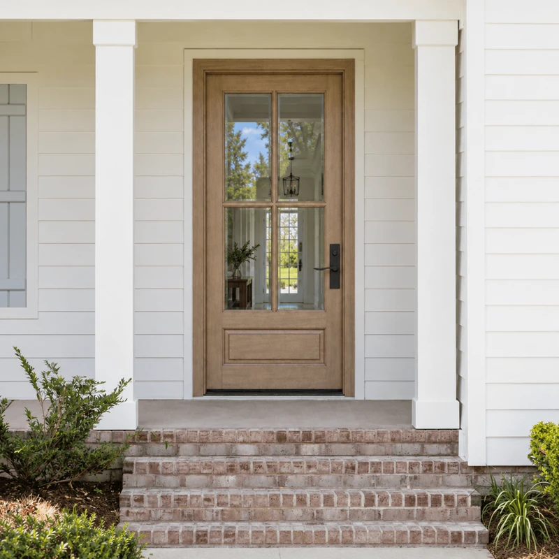 4 Lite Oversized Mahogany Front Entry Door 42 inch x 96 inch