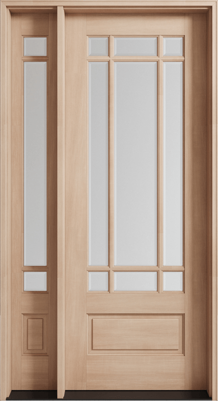 Grand Entry Doors Andalucia 9 Lite Entry Door with Sidelight Grand Entry Doors Andalucia 9 Lite Entry Door with Sidelight