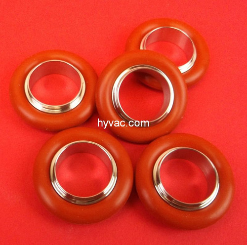 NW16 Centering Ring, 304 Stainless Steel, Silicone Oring