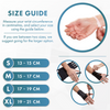 Size Guide. Measure your wrist circumference in centimetres and select your size using the following guide: Small (13-15cm), Medium (15-17cm), Large (17-19cm), XL (19-21cm)