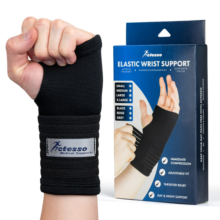 Elastic Wrist Support with Wrap-around Strap