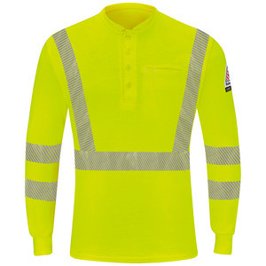 Bulwark Hi-Vis Long Sleeve Henley (Allow 3-5 weeks)