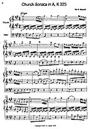 Wolfgang Amadeus Mozart (arranged by Pastor de Lasala), Three Church Sonatas arranged for organ alone