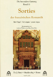 Vol 2 of a diverse collection of French Sorties for use during services or recitals. Contents: Louis Raffy: Sortie  Adolphe Querm: Sortie Jehan de Montber: Sortie Louis Lefébure-Wely: Sortie in C (op. 148, No. 95)  Samuel Rousseau: Sortie Charles-René Collin: Sortie Aloÿs Claussmann: Sortie - Carillon Vincent Amann: Sortie funèbre René Quignard: Sortie Mel Bonis: Sortie Jean-Marie Plum: Sortie Gabriel Baille, Sortie ou Offertoire Renaud de Vilbac: Marche Sortie Théodore Salomé: sortie solennelle Albert Perilhou: Sortie- Étude Charles Tournemire: Sortie (op. 3)  Marcel Dupré: Sortie 

Dr. J. Butz, 2015; 82 pgs, easy/med