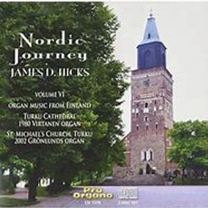 James Hicks continues his journey through Scandinavia. In this Vol )6 he features organs at Turku Cathedral (1980 Virtanen) and St. Michael's Church (2002 Gronlunds Organ), both in Turku, Finland; 2016.