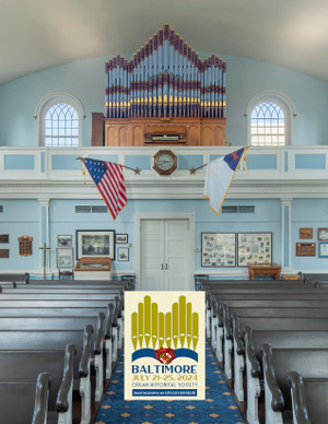 The 2024 OHS Pipe Organ Calendar, featuring instruments in Baltimore, MD, site of the 2024 Convention (July 21-25). 
Builders include:
Andover Organ Company
Thomas Hall/Hilborne L. Roosevelt/Schantz Organ Co.
George Jardine & Son
Casavant Frères
Ganter and Schumacher
J.H. & C.S. Odell
Henry Niemann
Johnson & Son/Andover Organ Company
Skinner Organ Company
Hilborne L. Roosevelt
