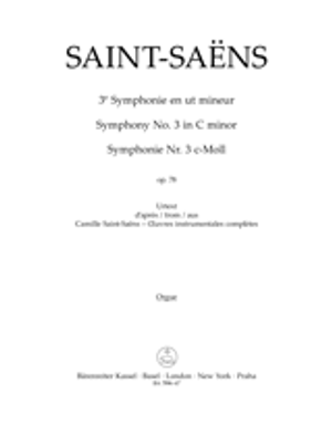 Urtext edition of the organ part to Saint-Saëns' famous and well-loved Symphony No. 3 in c minor, Op. 78.
Barenreiter Press, 2016; 17 pgs, stapled