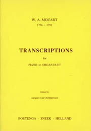 Wolfgang Amadeus Mozart (edited by Jacques van Oortmerssen), Mozart Transcriptions for Organ Duet