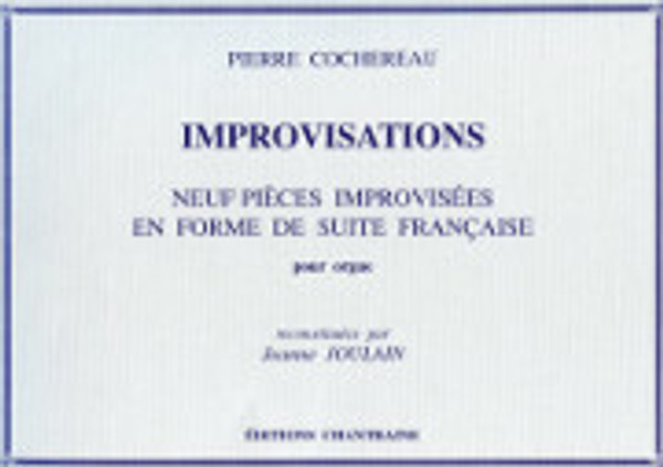 Pierre Cochereau, Neuf pièces improvisées en forme de suite française