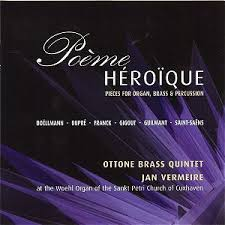 Warmth, grandeur, and fine ensemble are all evident as the brass quintet Ottone is joined by Jan Vermeire, organ and Carlo Willems and Pieterjan Vranckx, percussionists, in arrangements of popular works made by Steven Verhaert. The album title is from Marcel Dupré, whose Poème Héroïque for organ and brass was written for the completion of the restoration of Verdun Cathedral in 1935 and in memory of those killed in the WWI Battle of Verdun. The 3-49 Woehl organ in St. Petri Church in Cuxhaven, Germany was built in 1993. It proves to be a superb partner in this nicely balanced recording. GIGOUT: Grand Choeur Dialogué FRANCK: Cantabile BOELLMANN: Fantaisie Dialoguée DUPRÉ: Poème Héroïque; Cortège et Litanie GUILMANT: Symphonie No. 1 SAINT-SAËNS: Finale from Symphonie No. 3
Ottone, 2009; play time: 62'18"