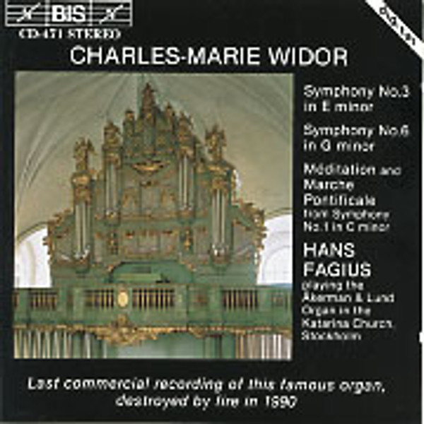 Widor: Organ Symphonies 3 & 6 - Hans Fagius