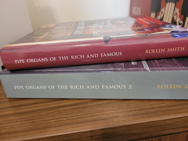 Volumes 1 and 2 of Dr. Rollin Smith's award-winning books, Pipe Organs of the Rich and Famous, Vols 1 and 2. Limited special.